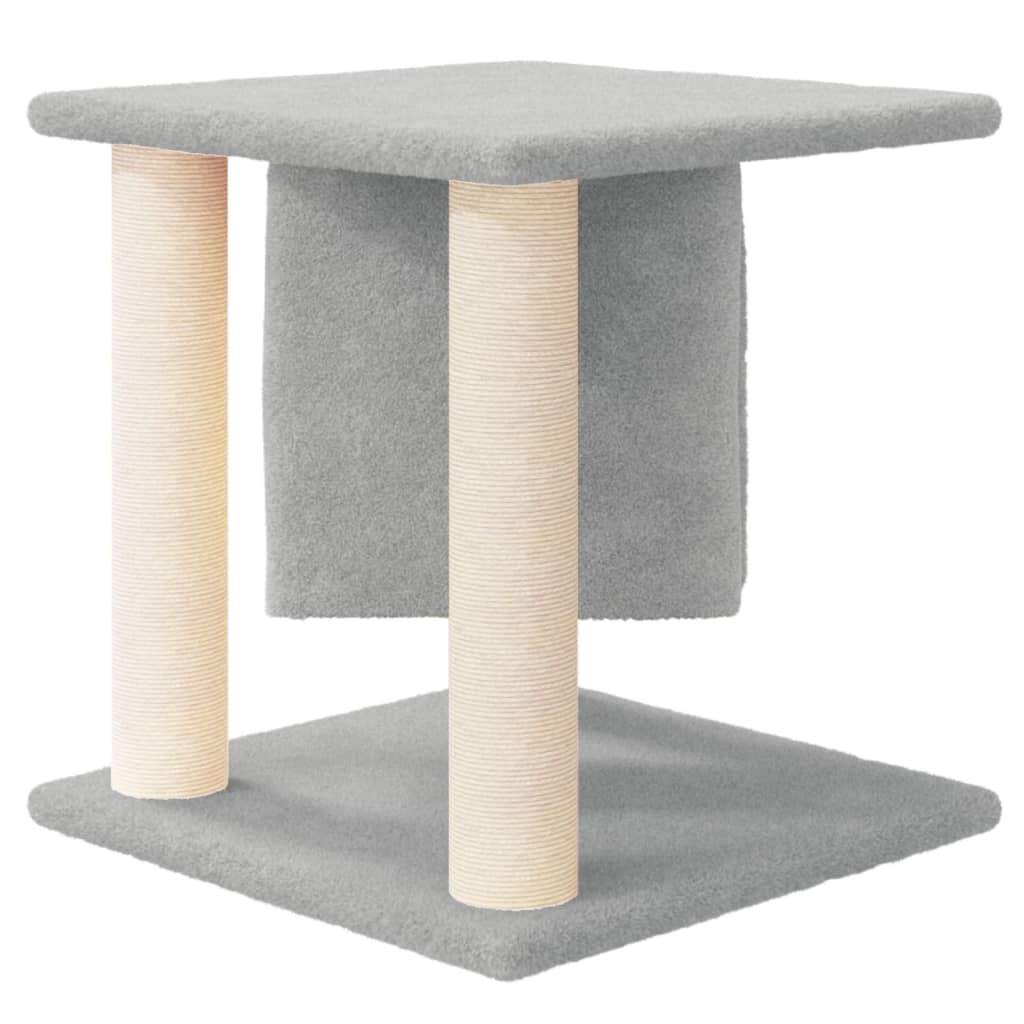 NNEVL Cat Tree with Sisal Scratching Posts Light Grey 37 cm