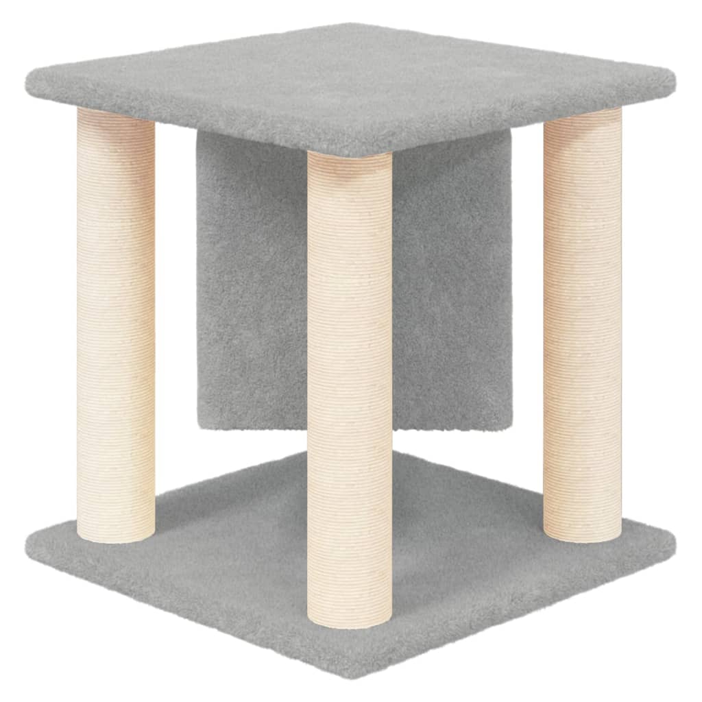 NNEVL Cat Tree with Sisal Scratching Posts Light Grey 37 cm