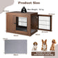 NNECW Furniture Dog Crate with Cushion & Double Mesh Doors for Indoor