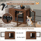 NNECW Furniture Dog Crate with Cushion & Double Mesh Doors for Indoor