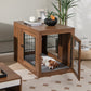 NNECW Furniture Dog Crate with Cushion & Double Mesh Doors for Indoor